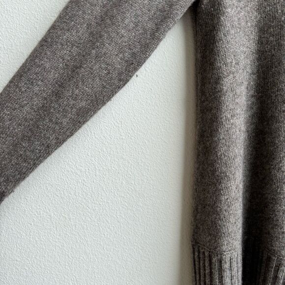 Eileen Fisher Sweater Yak Wool Turtleneck Asymmetric Brown Size Medium Petite - Picture 2 of 6